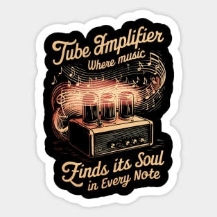 Vintage Vibes, Classic Sound: Immerse Yourself in the Music with a Tube Amplifier Sticker